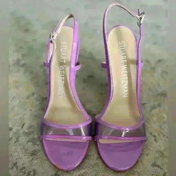 Stuart Weitzman Mondrian 100 Sandals. Size 8 wisteria $450 new - Picture 9 of 9